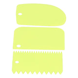 3PCS/Set Cake Cream Scraper Dough Pasty Cutters Scraper Kitchen Tool DIY Baking ToolGreen