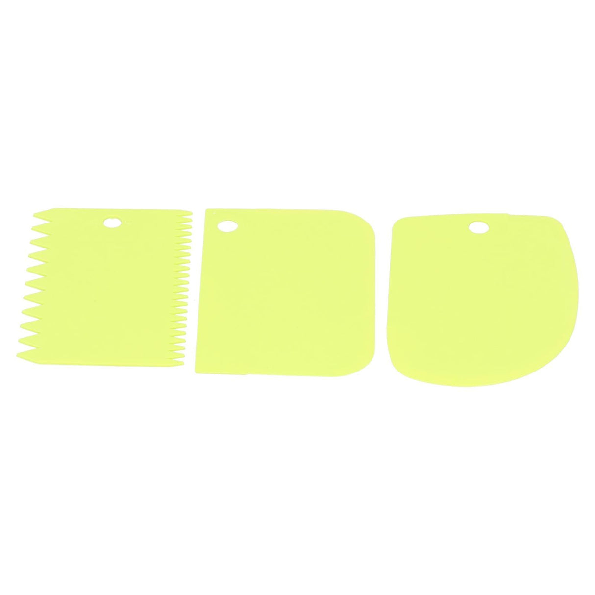 3PCS/Set Cake Cream Scraper Dough Pasty Cutters Scraper Kitchen Tool DIY Baking ToolGreen