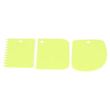 3PCS/Set Cake Cream Scraper Dough Pasty Cutters Scraper Kitchen Tool DIY Baking ToolGreen - Rear View