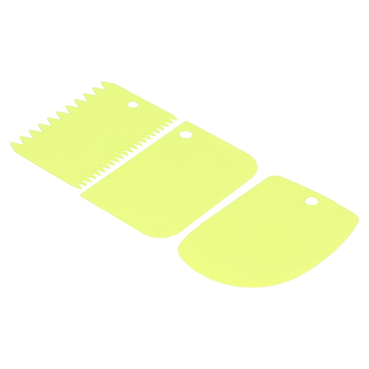 3PCS/Set Cake Cream Scraper Dough Pasty Cutters Scraper Kitchen Tool DIY Baking ToolGreen