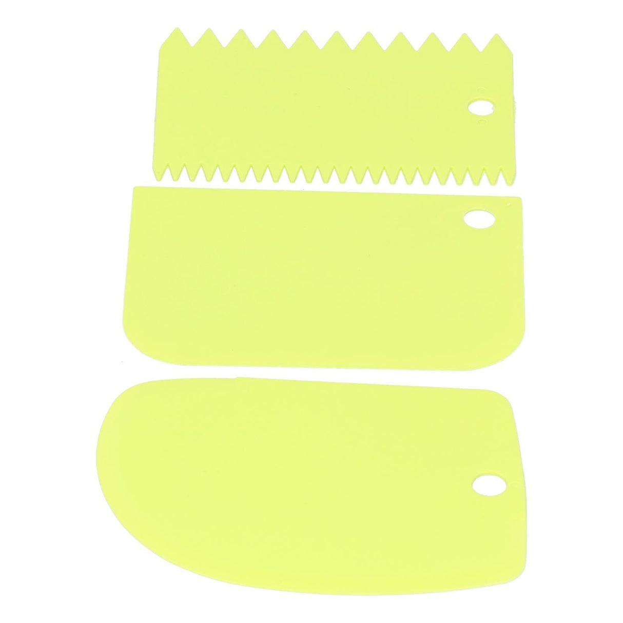3PCS/Set Cake Cream Scraper Dough Pasty Cutters Scraper Kitchen Tool DIY Baking ToolGreen