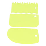 3PCS/Set Cake Cream Scraper Dough Pasty Cutters Scraper Kitchen Tool DIY Baking ToolGreen