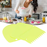 3PCS/Set Cake Cream Scraper Dough Pasty Cutters Scraper Kitchen Tool DIY Baking ToolGreen - Extra Image