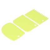 3PCS/Set Cake Cream Scraper Dough Pasty Cutters Scraper Kitchen Tool DIY Baking ToolGreen - Extra Image
