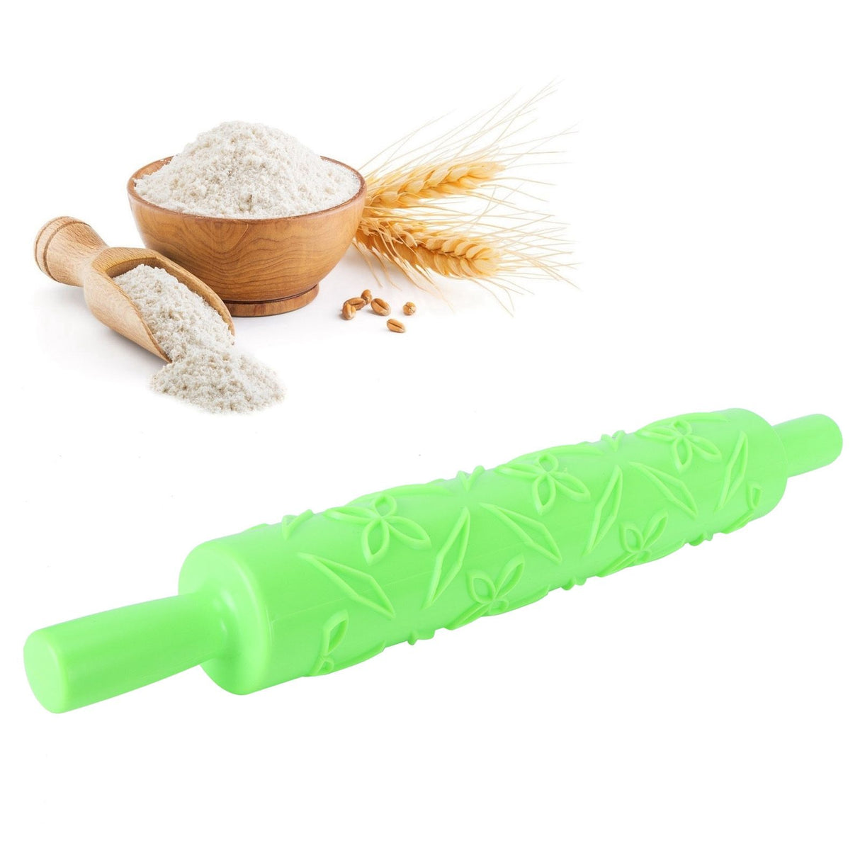 Fondant Cake Rolling Pin Embossing Roller Bakery Cookies Pastry Decorating ToolsSalix Leaf