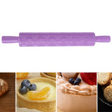 Fondant Cake Rolling Pin Embossing Roller Bakery Cookies Pastry Decorating ToolsGrid