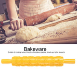 Fondant Cake Embossing Rolling Pin Baking Dough Roller Cookies Biscuits Decorating ToolFlower Pattern