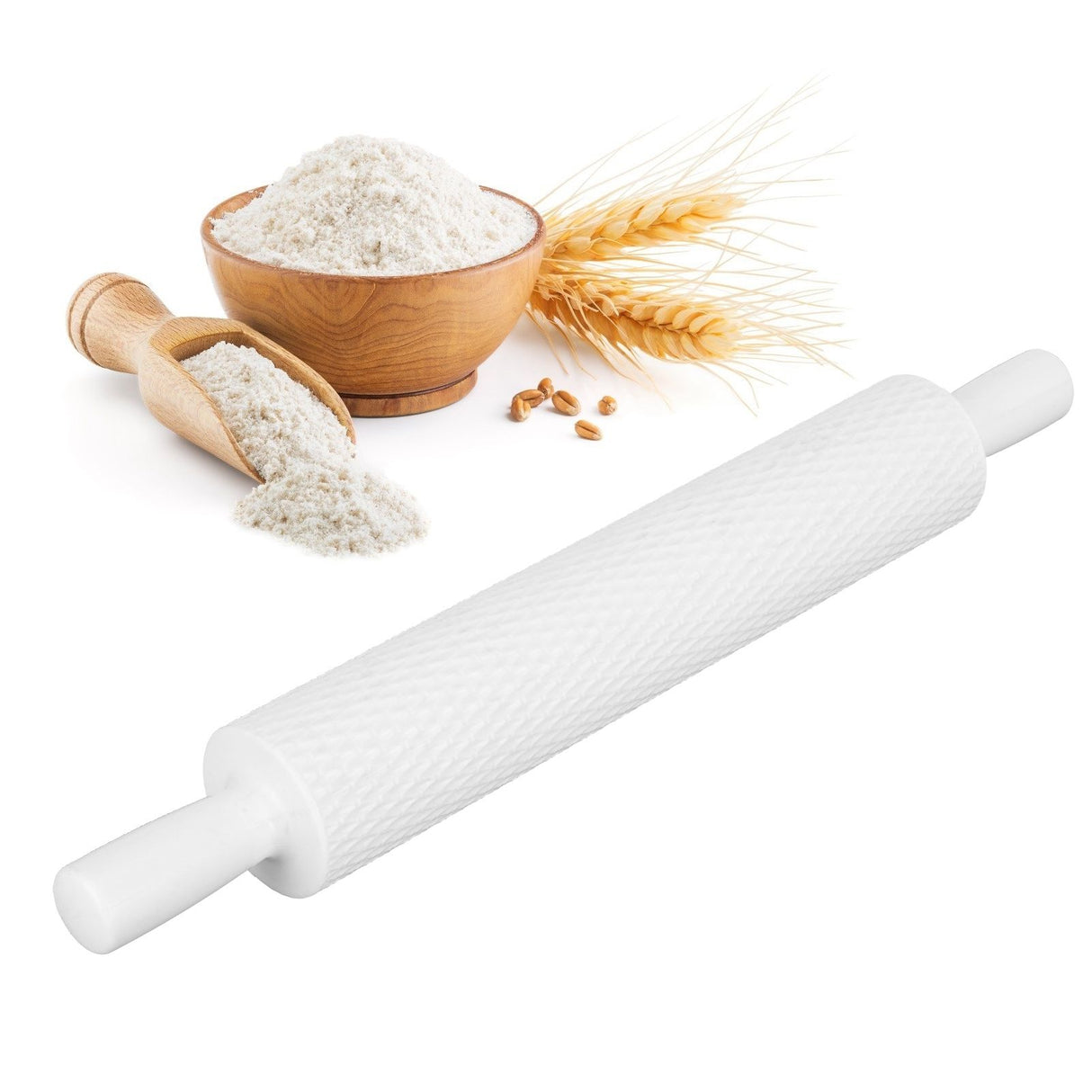 Fondant Cake Embossing Rolling Pin Baking Dough Roller Cookies Biscuits Decorating ToolDiamond Grid