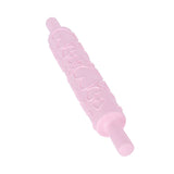 Fondant Rolling Pin Plastic Embossed Roller for Cookies Biscuits Pastry Cake Decoration(HeartShape )
