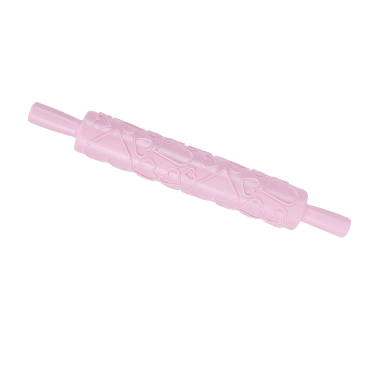 Fondant Rolling Pin Plastic Embossed Roller for Cookies Biscuits Pastry Cake Decoration(HeartShape )