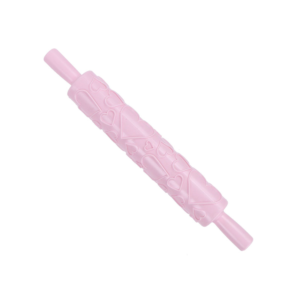 Fondant Rolling Pin Plastic Embossed Roller for Cookies Biscuits Pastry Cake Decoration(HeartShape )