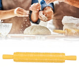 Fondant Rolling Pin Plastic Embossed Roller for Cookies Biscuits Pastry Cake DecorationComb - Extra Image