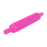 Fondant Rolling Pin Plastic Embossed Roller for Cookies Biscuits Pastry Cake DecorationRose - Top-Down View