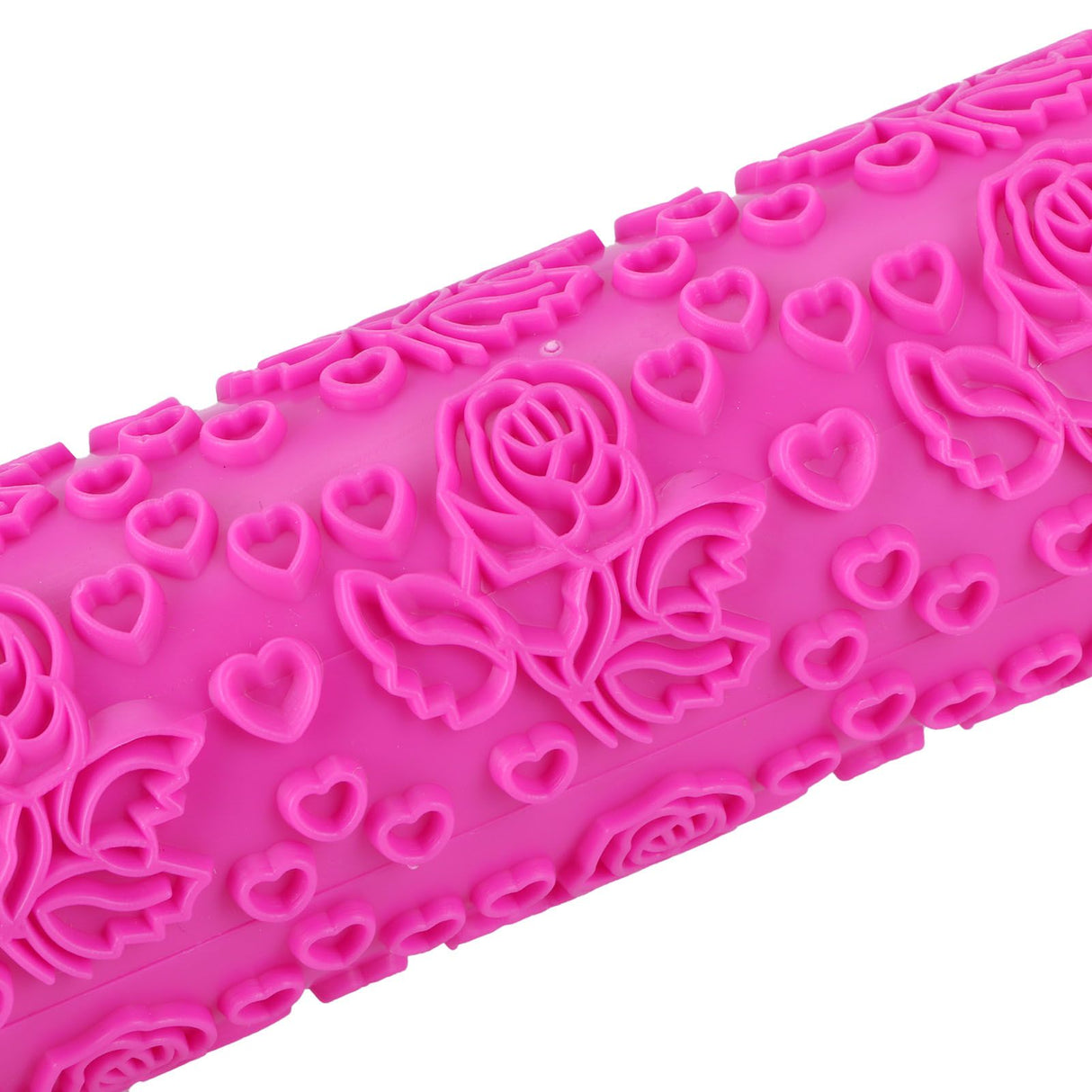 Fondant Rolling Pin Plastic Embossed Roller for Cookies Biscuits Pastry Cake DecorationRose