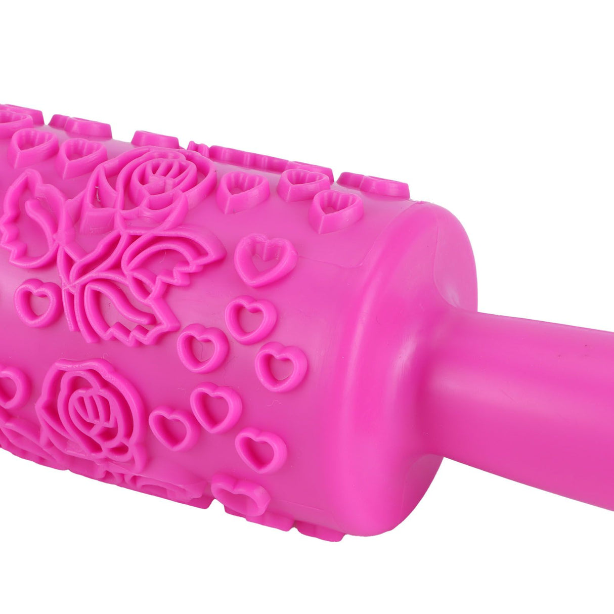 Fondant Rolling Pin Plastic Embossed Roller for Cookies Biscuits Pastry Cake DecorationRose