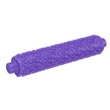 Fondant Rolling Pin Tool Plastic Embossing Roller Baking Pastry Cake Decorating SuppliesPurple Short Handle - Top-Down View