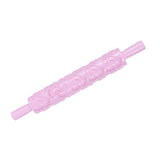 Fondant Rolling Pin Tool Plastic Embossing Roller Baking Pastry Cake Decorating Supplies(Modèle de pieds ) - Side View