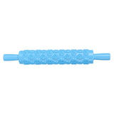 Fondant Rolling Pin Tool Plastic Embossing Roller Baking Pastry Cake Decorating SuppliesRose Pattern - Front View