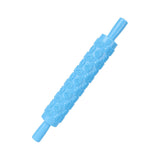 Fondant Rolling Pin Tool Plastic Embossing Roller Baking Pastry Cake Decorating SuppliesRose Pattern - Close-Up Angle