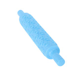Fondant Rolling Pin Tool Plastic Embossing Roller Baking Pastry Cake Decorating SuppliesRose Pattern