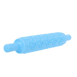 Fondant Rolling Pin Tool Plastic Embossing Roller Baking Pastry Cake Decorating SuppliesRose Pattern