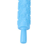 Fondant Rolling Pin Tool Plastic Embossing Roller Baking Pastry Cake Decorating SuppliesRose Pattern - Extra Image