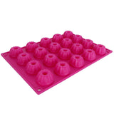 Rose Red Silicone Cake Mold DIY NonStick Pastry Baking Mold for Baking Cake - Top-Down View