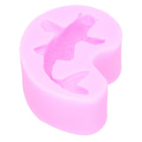 Goldfish Shape Mold DIY Liquid Silicone Fondant Mold Cake Chocolate Decoration MoldPink - Top-Down View