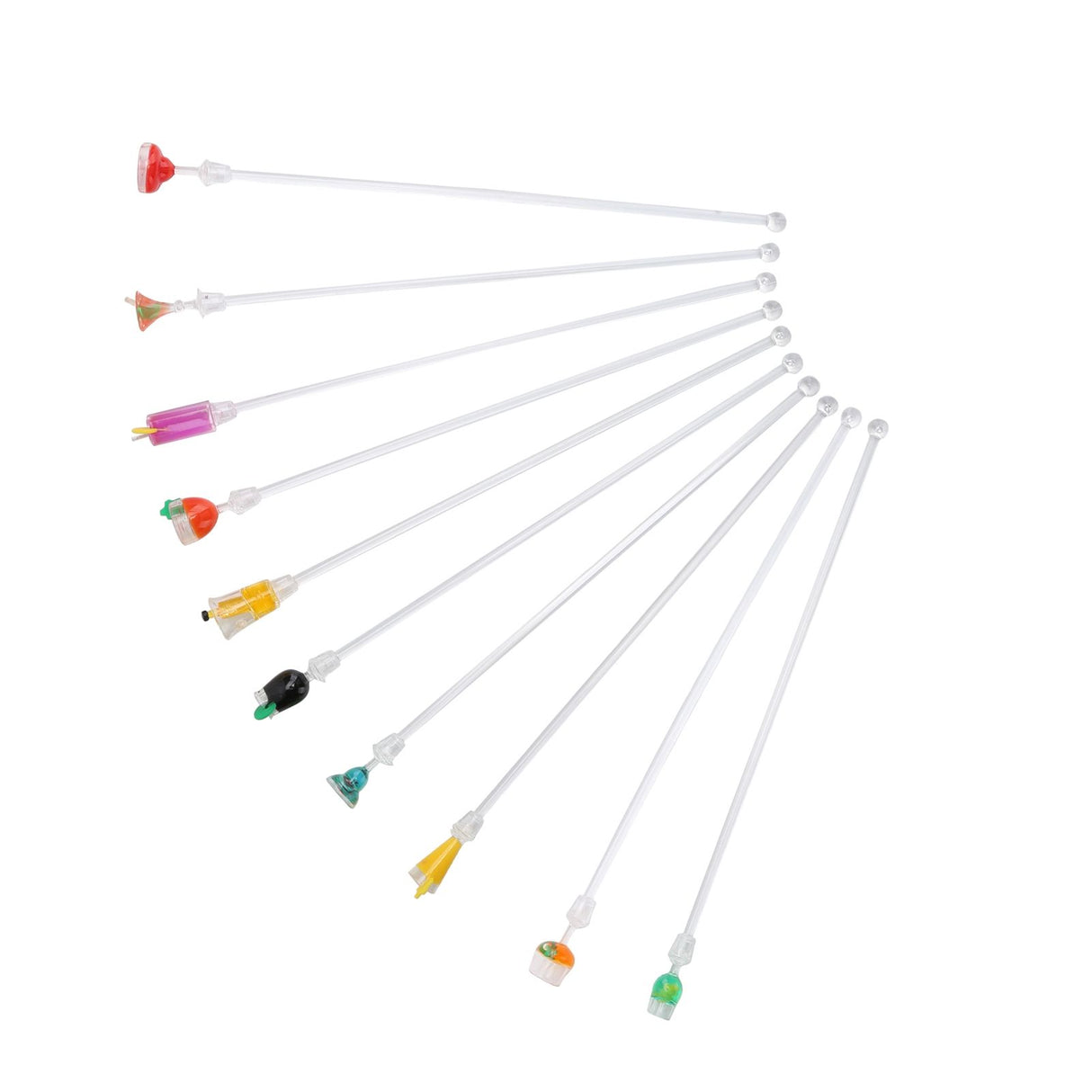 10PCS Cute Acrylic Cocktail Stirrer Stirring Mixing Sticks Cocktail Drink Mixer Bar SuppliesS
