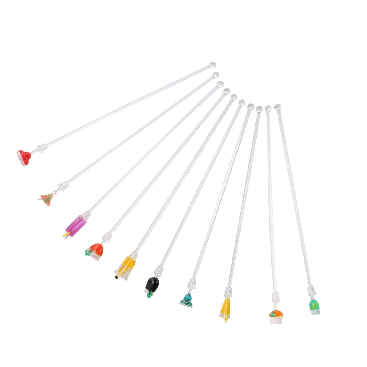 10PCS Cute Acrylic Cocktail Stirrer Stirring Mixing Sticks Cocktail Drink Mixer Bar SuppliesS