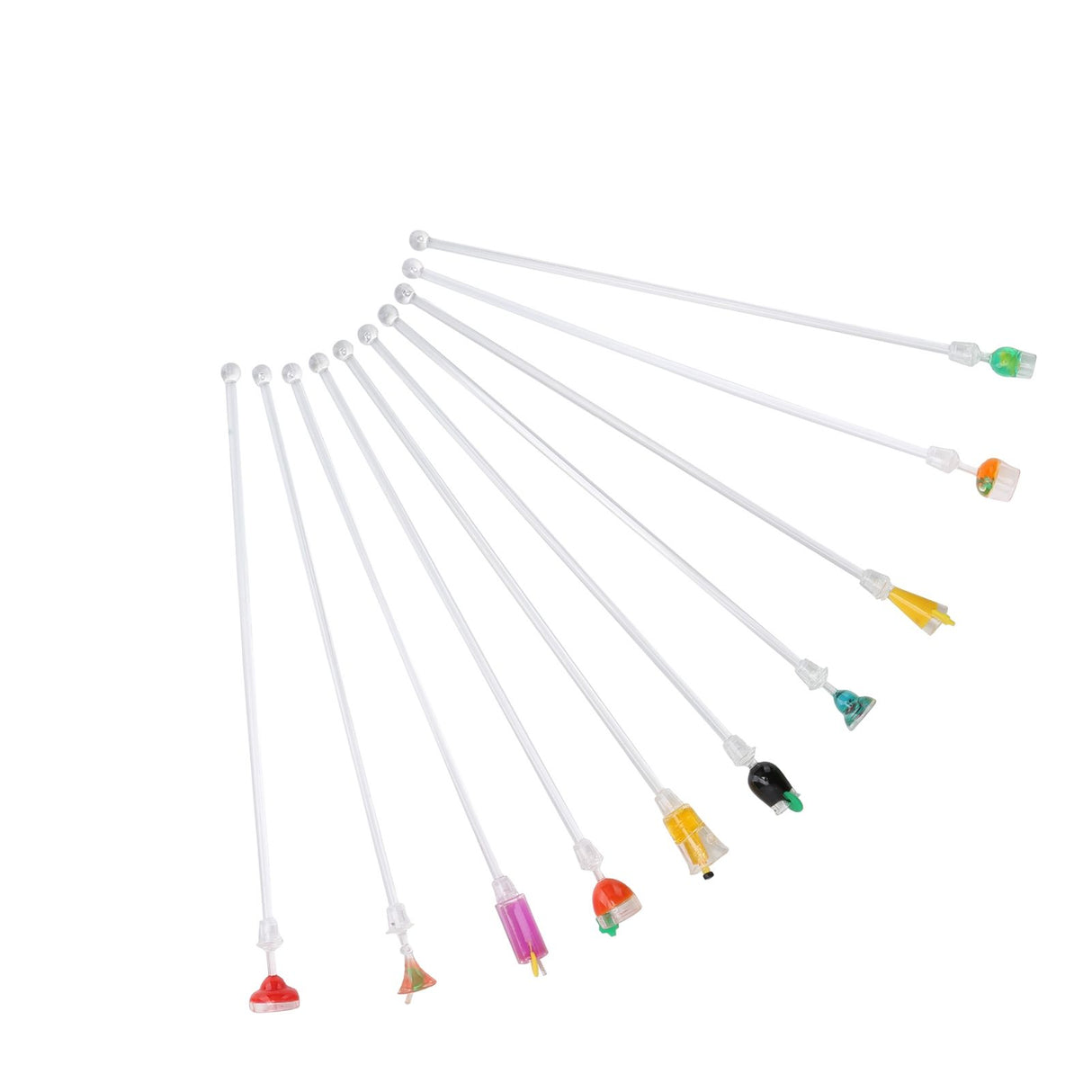 10PCS Cute Acrylic Cocktail Stirrer Stirring Mixing Sticks Cocktail Drink Mixer Bar SuppliesS