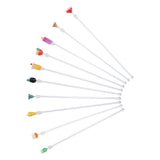 10PCS Cute Acrylic Cocktail Stirrer Stirring Mixing Sticks Cocktail Drink Mixer Bar SuppliesS