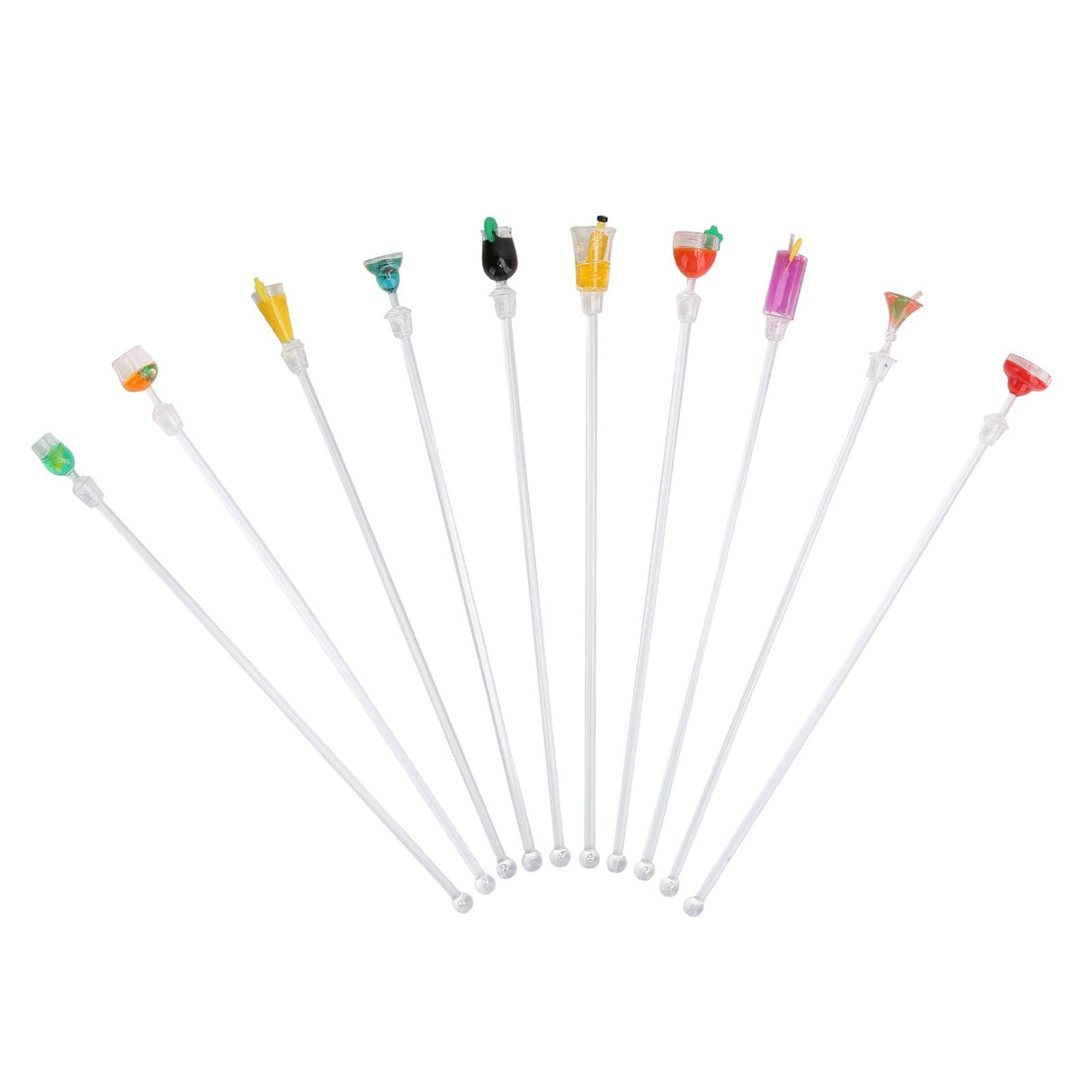 10PCS Cute Acrylic Cocktail Stirrer Stirring Mixing Sticks Cocktail Drink Mixer Bar SuppliesS
