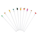 10PCS Cute Acrylic Cocktail Stirrer Stirring Mixing Sticks Cocktail Drink Mixer Bar SuppliesS