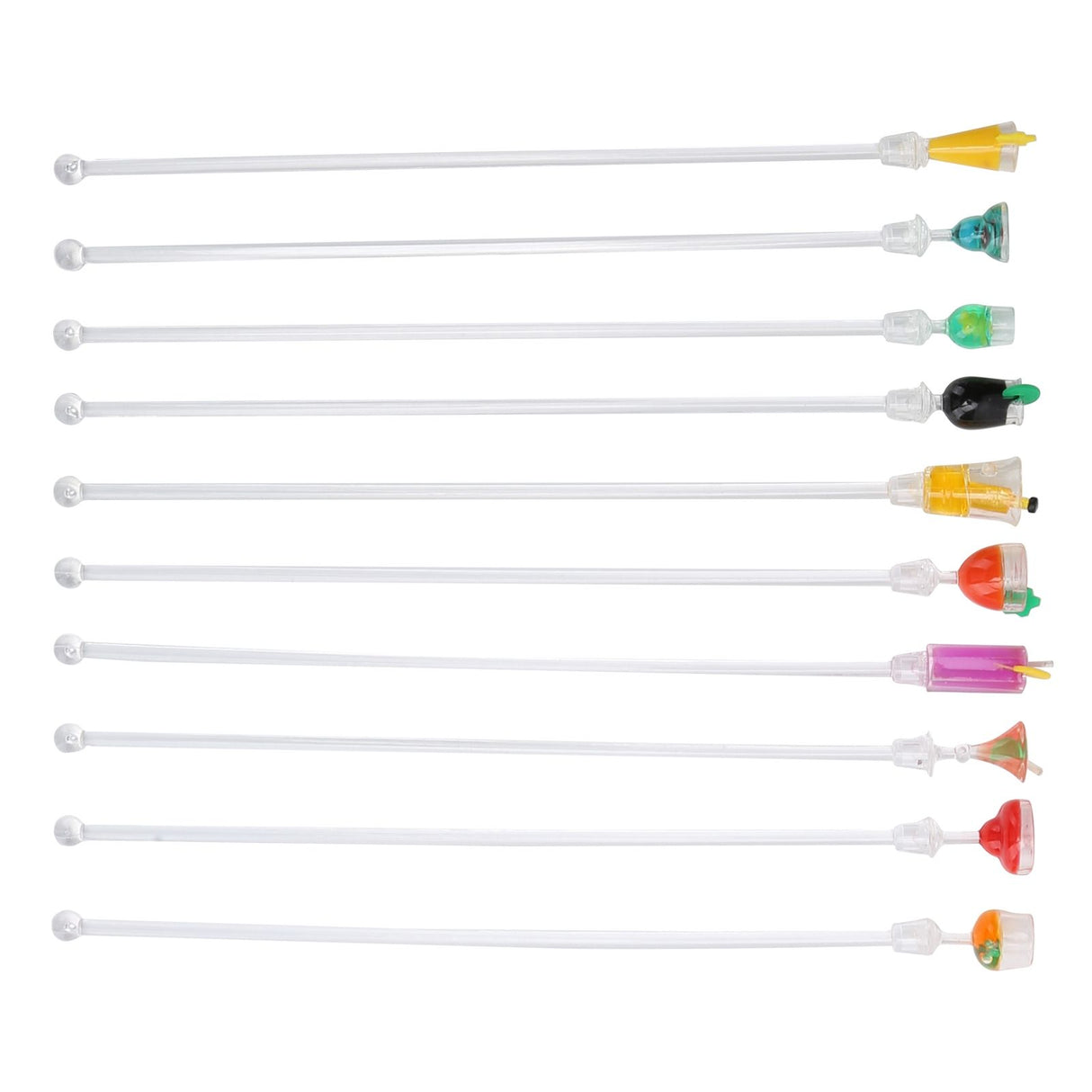 10PCS Cute Acrylic Cocktail Stirrer Stirring Mixing Sticks Cocktail Drink Mixer Bar SuppliesS
