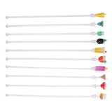 10PCS Cute Acrylic Cocktail Stirrer Stirring Mixing Sticks Cocktail Drink Mixer Bar SuppliesS - Extra Image