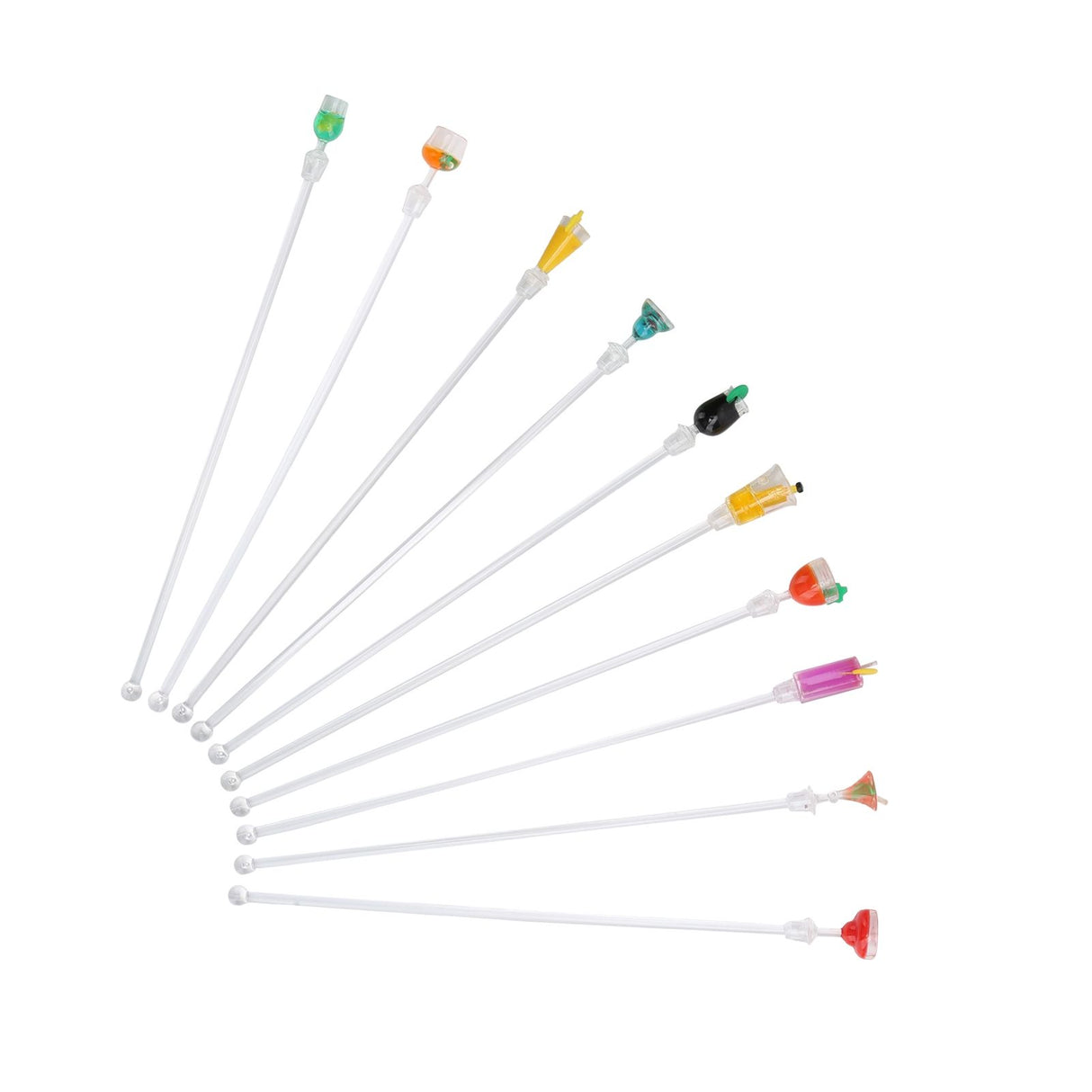 10PCS Cute Acrylic Cocktail Stirrer Stirring Mixing Sticks Cocktail Drink Mixer Bar SuppliesS