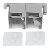 NoPunching WallMounted Seasoning Box Rotatable 2Layer Drawer Type Box for Kitchen(Gray )