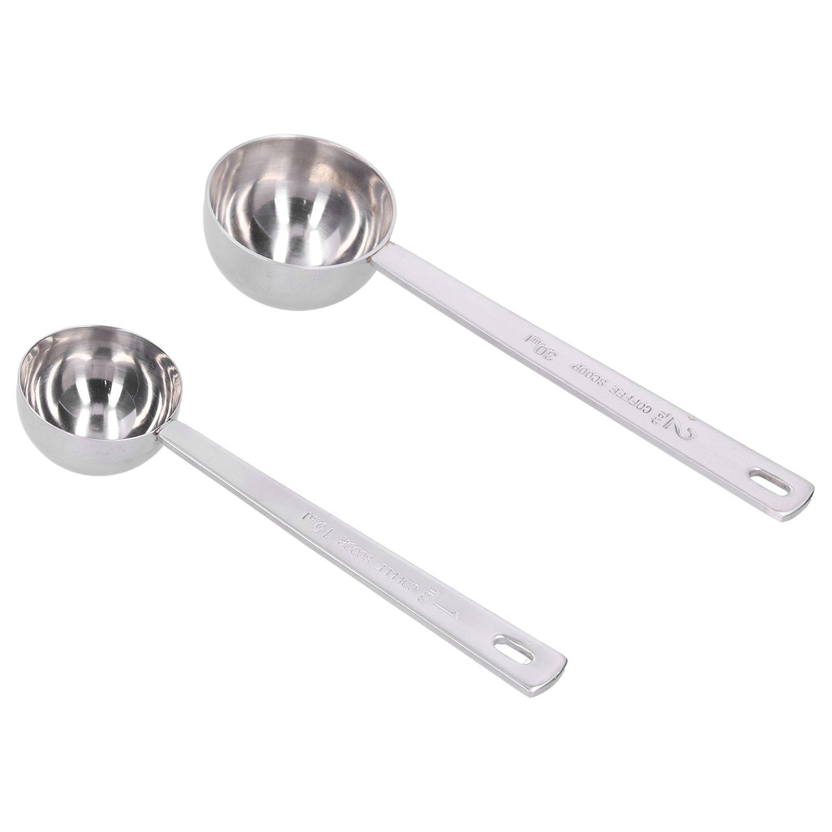 2Pcs 304 Stainless Steel Measuring Spoon with Long Handle Measuring Scoop for Milk Powder Tools