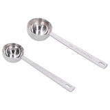 2Pcs 304 Stainless Steel Measuring Spoon with Long Handle Measuring Scoop for Milk Powder Tools
