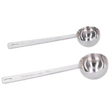 2Pcs 304 Stainless Steel Measuring Spoon with Long Handle Measuring Scoop for Milk Powder Tools