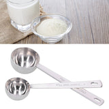 2Pcs 304 Stainless Steel Measuring Spoon with Long Handle Measuring Scoop for Milk Powder Tools
