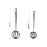 2Pcs 304 Stainless Steel Measuring Spoon with Long Handle Measuring Scoop for Milk Powder Tools