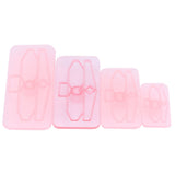 4Pcs/Set Baking Mold Bowknot‑Shaped Mould Cookies Fondant Cake Paste Dessert Decoration - Close-Up Angle