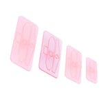 4Pcs/Set Baking Mold Bowknot‑Shaped Mould Cookies Fondant Cake Paste Dessert Decoration