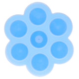 7‑Grid Sky Blue Baby Food Supplement Box Silicone Food Storage Container with Lid for Baby - Top-Down View
