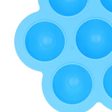 7‑Grid Sky Blue Baby Food Supplement Box Silicone Food Storage Container with Lid for Baby