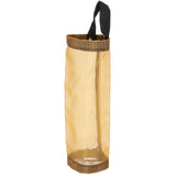 Hanging Garbage Bag Storage Holder Dispenser Grocery Bag Container Kitchen OrganizerYellow L - Front View