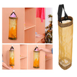 Hanging Garbage Bag Storage Holder Dispenser Grocery Bag Container Kitchen OrganizerYellow L