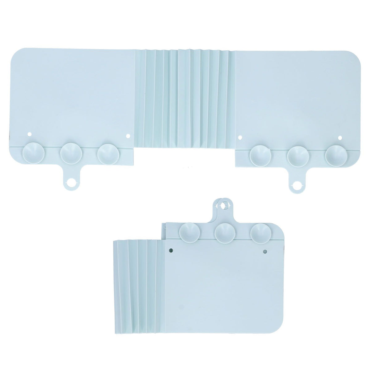 Foldable Sink Splashing Guard with Suction Cups Water Baffle Board Kitchen AccessoryLight Blue